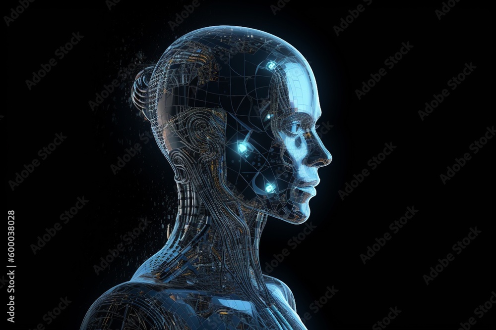 Advanced Artificial Intelligence Robot Created with Generative AI Advanced Artificial Intelligence Robot Created with Generative AI