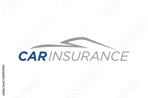 Car insurance automotive logo design illustration