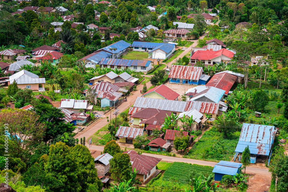Obraz premium countryside town of flores island, indonesia