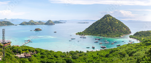 panoramic view of flores island, indonesia photo