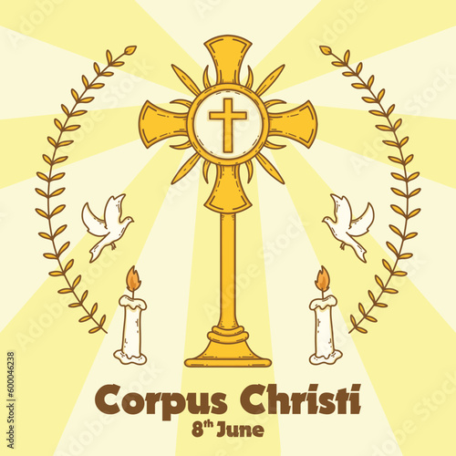 Happy Corpus Christi vector