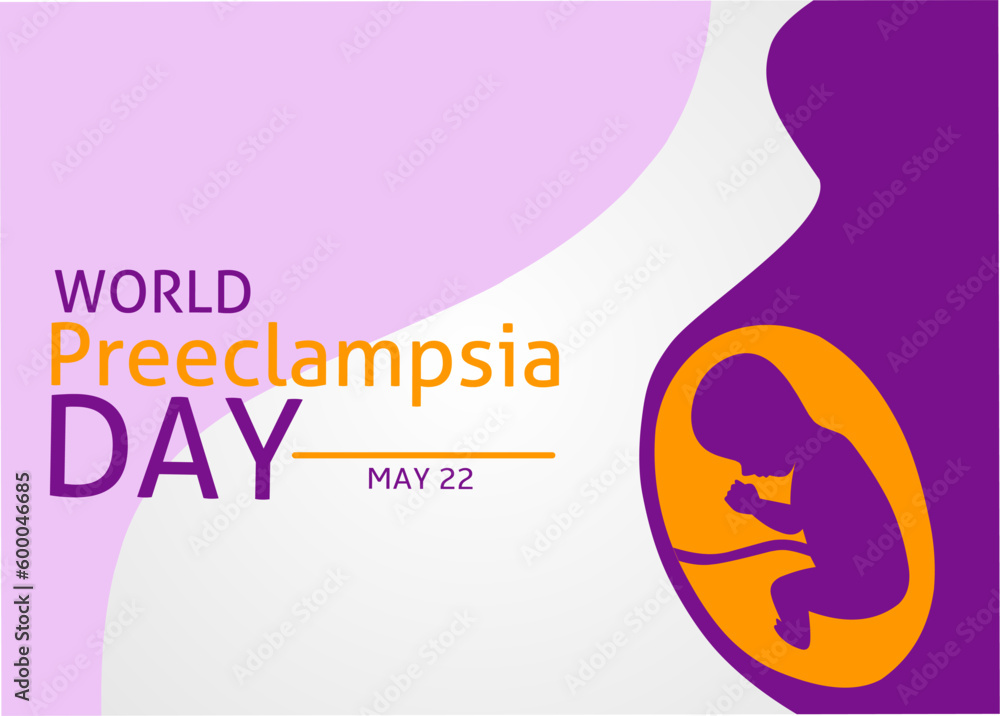 World preeclampsia day may 22 vector illustration, suitable for web