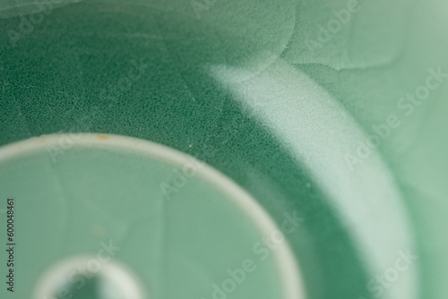 Longquan celadon from China, Chinese high-end tea set, celadon tea set with crack decoration, indoor dark background