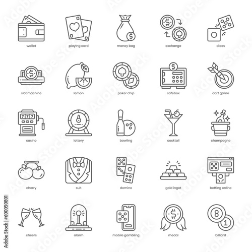 Photography Casino icon pack for your website design, logo, app, and user interface