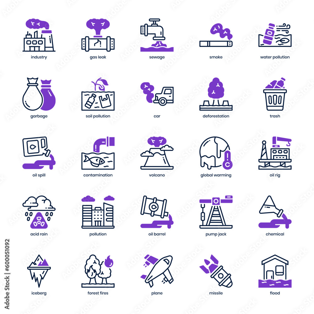 Pollution icon pack for your website design, logo, app, and user interface. Pollution icon mixed line and solid design. Vector graphics illustration and editable stroke. Pollution icon pack for your website design, logo, app, and user interface. Pollution icon mixed line and solid design. Vector graphics illustration and editable stroke.