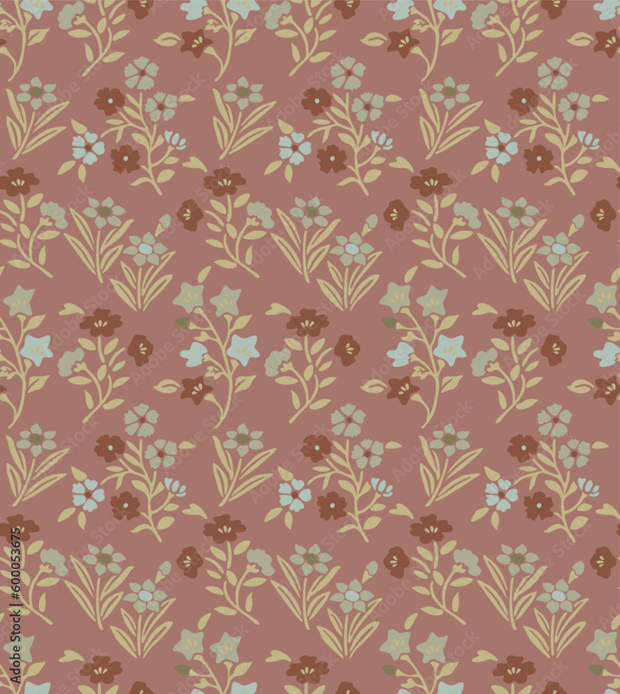  Japanese Classic Flower Branch Vector Seamless Pattern