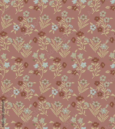  Japanese Classic Flower Branch Vector Seamless Pattern