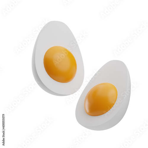 breakfast boiled eggs 3d illustration