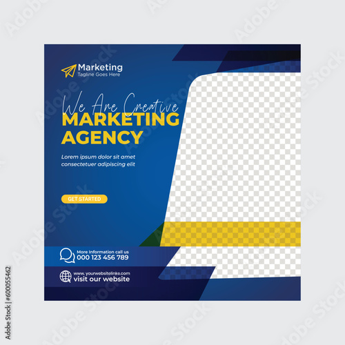 Digital marketing agency and corporate social media post template