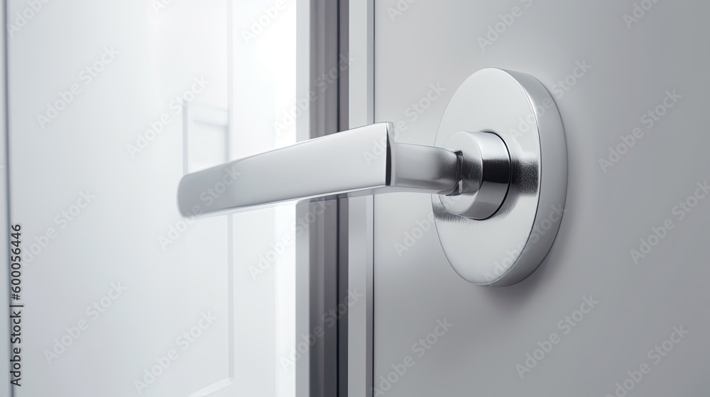Special modern chrome door handle so that even the smallest parts radiate elegance. Generative AI Technology Special modern chrome door handle so that even the smallest parts radiate elegance. Generative AI Technology