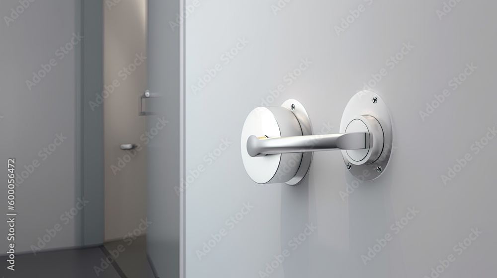 Special modern chrome door handle so that even the smallest parts radiate elegance. Generative AI Technology Special modern chrome door handle so that even the smallest parts radiate elegance. Generative AI Technology