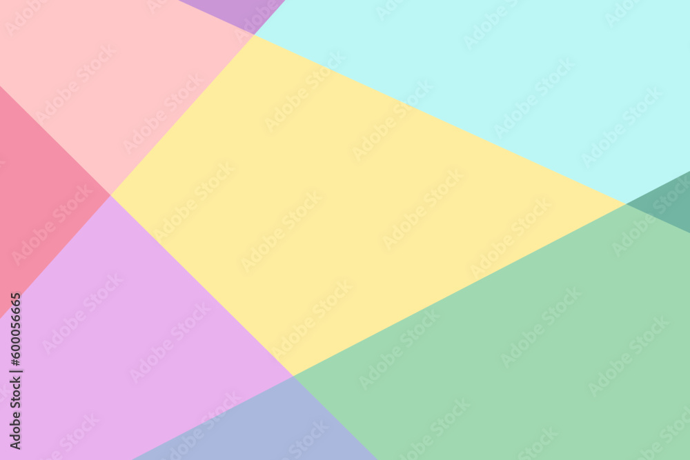 Vector geometric background with copy space. Simple design in overlap style.