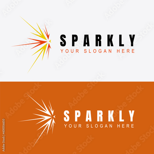 Spark logo design concept. Night logomark illustration. Can representing travel, adventure, smart, holiday, star, and floral.