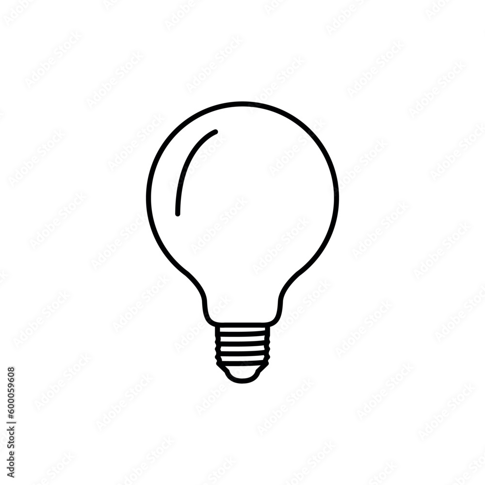 Lamp layer black line icon. Lamp layer black line icon.