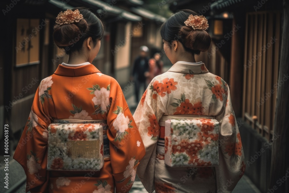 着物を着た二人の日本人女性:AI作品
着物を着た二人の日本人女性:AI作品