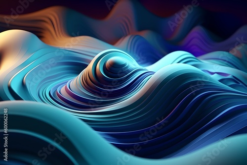 Abstract 3d render, colorful background design, modern illustration trendy AI generated wallpaper
