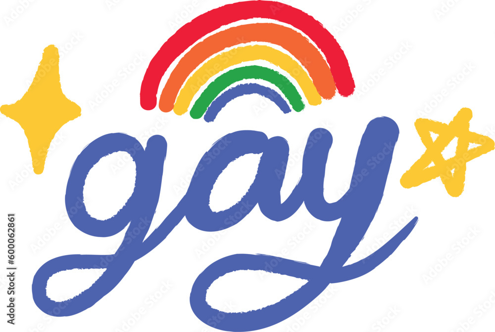 Gay With Rainbow. happy pride month Vector Design