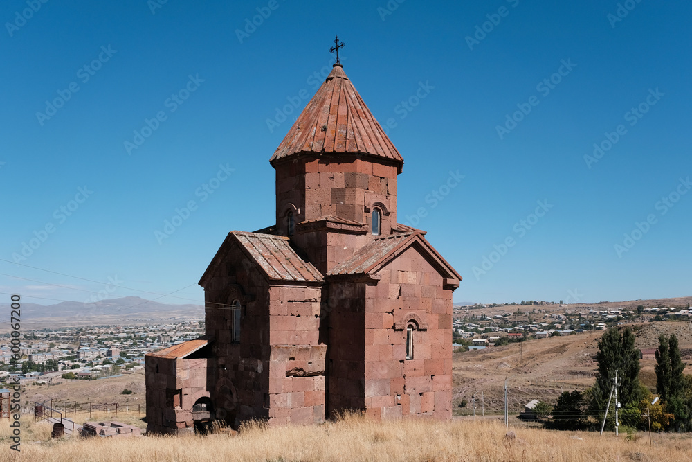 Lmbatavank church on sunny summer day. Artik town, Shirak Province, Armenia. Lmbatavank church on sunny summer day. Artik town, Shirak Province, Armenia.