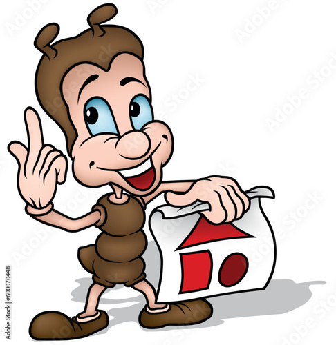 Blue-eyed Brown Smiling Ant...
