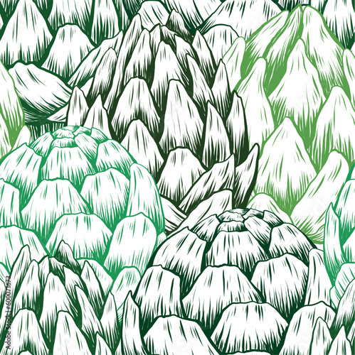 Vector seamless tight sketch artichoke pattern. Texture with drawing healthy vegetables with hatching on white background.