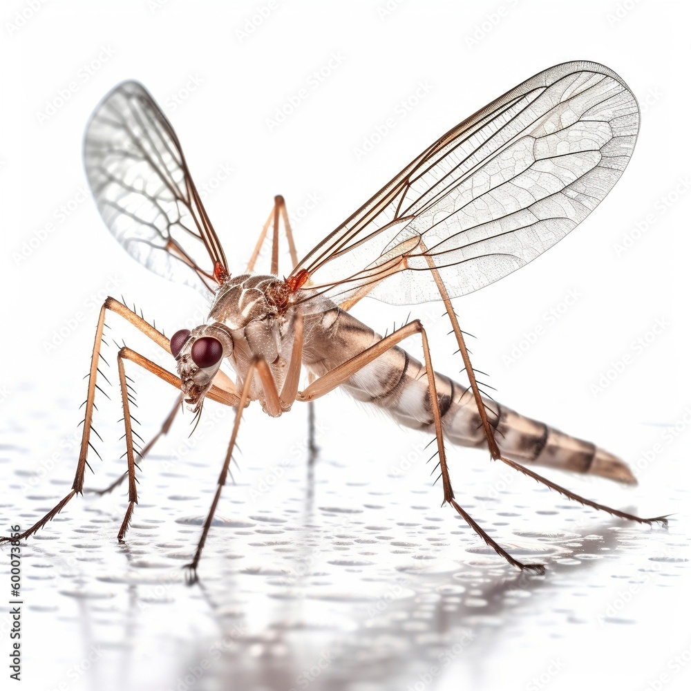 Crane Fly isolated on white background (Generative AI) Crane Fly isolated on white background (Generative AI)