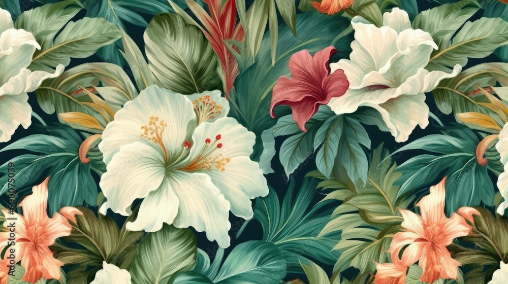 Beautiful Flowers, Exotic Oriental Floral Wallpaper for Interior Decor and Textiles , This wallpaper is suitable for interior mural painting wall art decor. AI Beautiful Flowers, Exotic Oriental Floral Wallpaper for Interior Decor and Textiles , This wallpaper is suitable for interior mural painting wall art decor. AI
