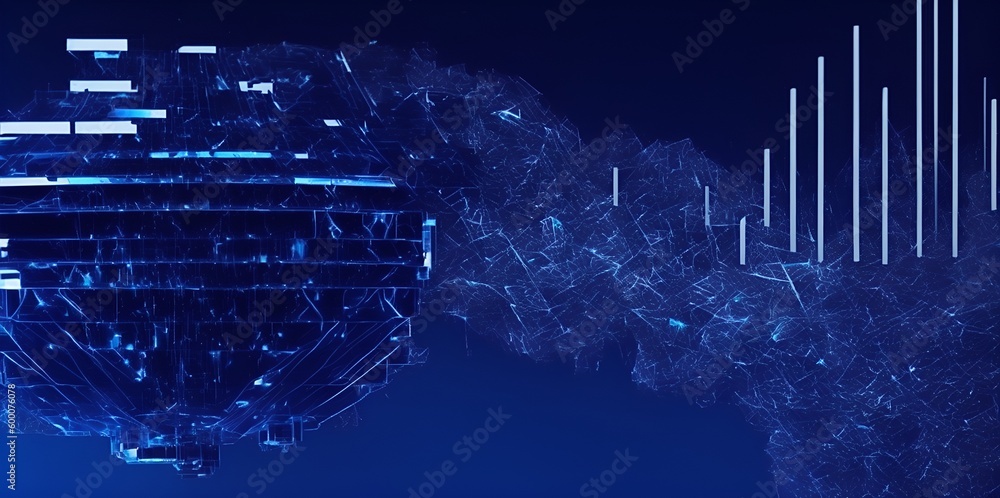 Distorted display. Transmission error. Navy blue glitch vibration ...