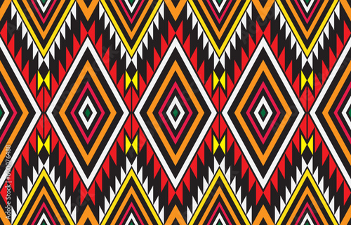 Sacral tribal ethnic motifs geometric vector background. Beautiful gypsy geometric shapes sprites tribal motifs clothing fabric textile print traditional design with triangles