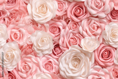 Beautiful roses background made with generative ai © alesta