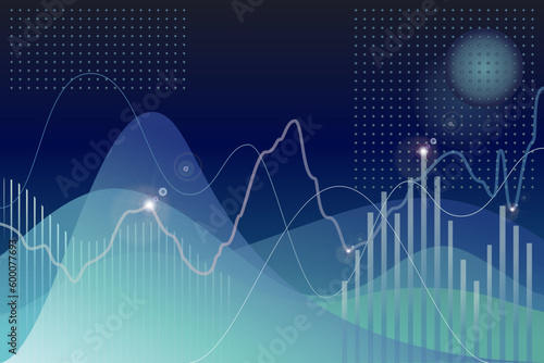 Analysis data, graph, abstract.
Concept template for growth, marketing, analysts, finance. Business finance graphic chart, vector design