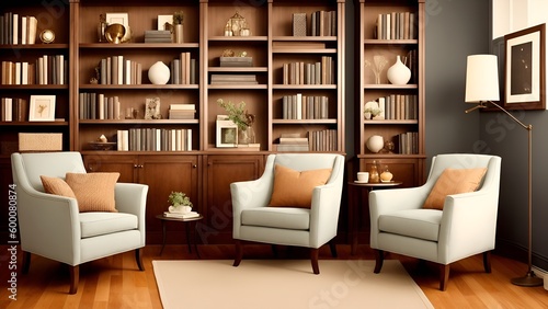 a armchair in a modern and cozy interior room