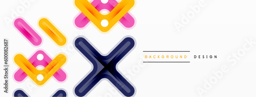 Cross line background minimal geometric template. Design for wallpaper, banner, background, landing page, wall art, invitation, prints, posters