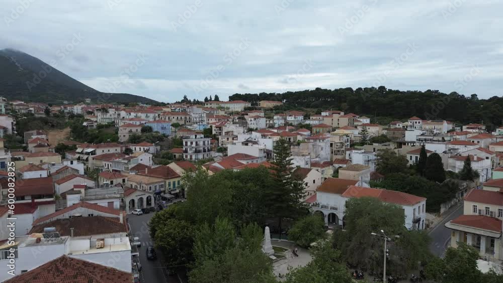Aerial view of the beautiful seaside city of Pylos located in western Messenia in Peloponnese, Greece Aerial view of the beautiful seaside city of Pylos located in western Messenia in Peloponnese, Greece