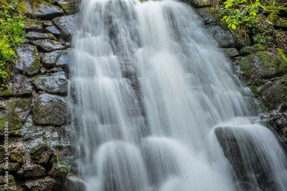 Fototapeta premium beautiful waterfall in the Cindrel mountains of Romania