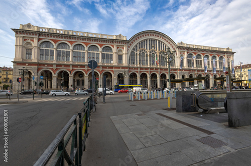 TURIN, ITALY, APRIL 11, 2023 - Torino (Turin) Porta Nuova station in Turin (Torino), Piedmont, Italy