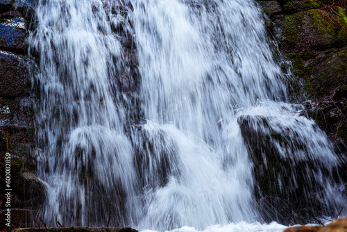 beautiful waterfall in the Cindrel mountains of Romania