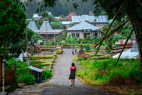 views of countryside town in flores island, indonesia photo