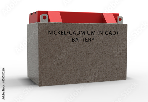 Nickel-cadmium (NiCad) Battery NiCad battery is a type of rechargeable battery that uses cadmium and nickel as electrodes. It has a relatively low energy density and is prone to memory effect photo