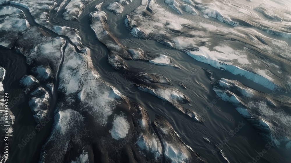 A chilly conduit from over. Ethereal photo of the stream streams from Icelandic chilly masses. AI Generated A chilly conduit from over. Ethereal photo of the stream streams from Icelandic chilly masses. AI Generated