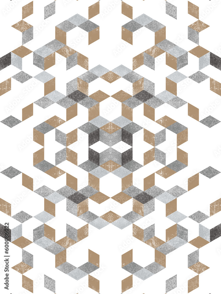 Geometric background in gold and grey