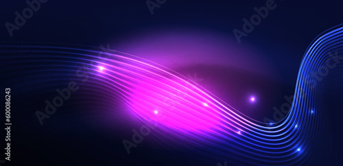 Abstract background neon wave. Hi-tech design for wallpaper, banner, background, landing page, wall art, invitation, prints, posters