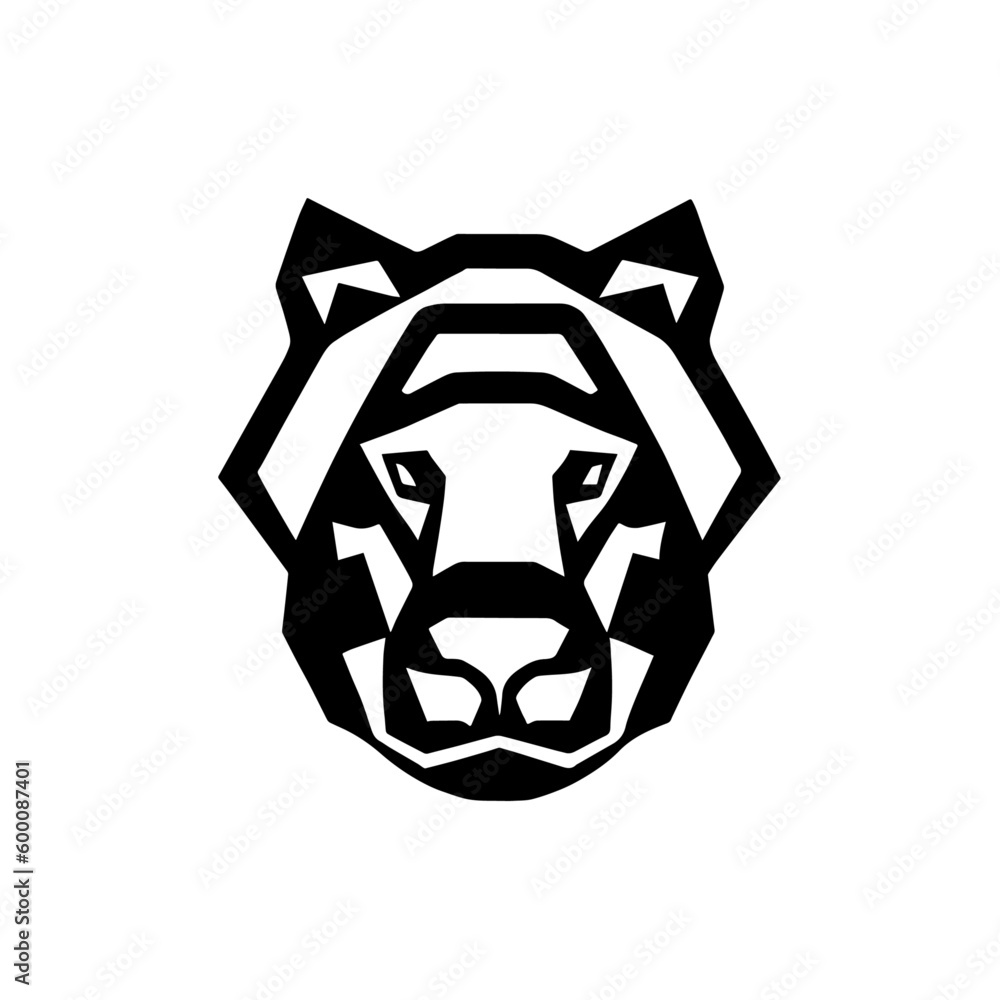Animal head vector design black and white Animal head vector design black and white