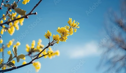 yellow spring by ai generative