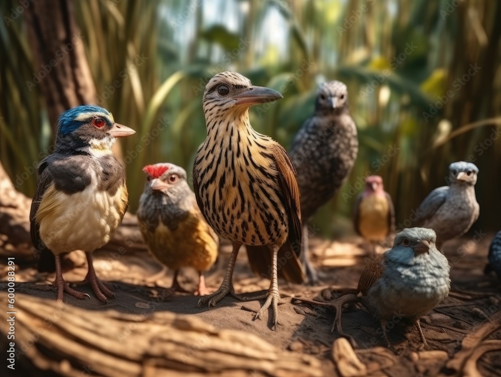 Group of Bird in natural habitat (generative AI) Group of Bird in natural habitat (generative AI)