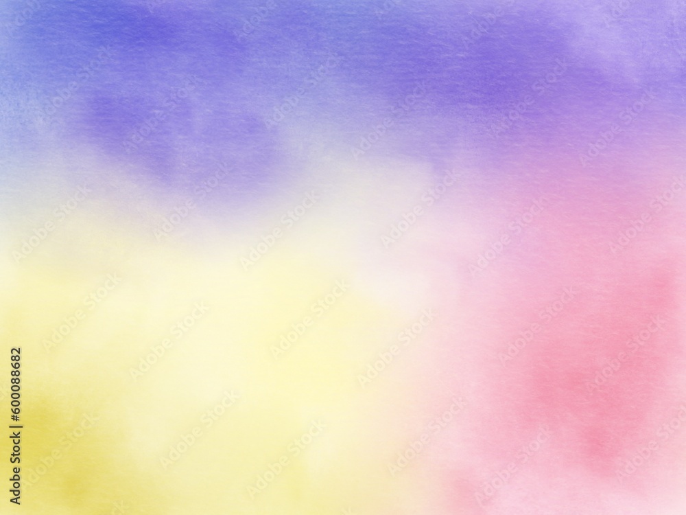 Abstract Colorful Watercolor Background. Rainbow Gradient. Spring Or Easter Sunrise Sky