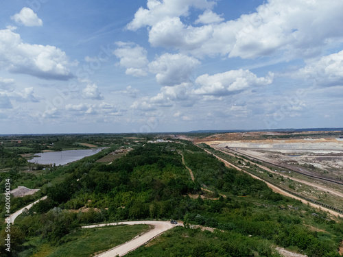 Kolubara pit on coal mining by the open way. Lazarevac, Serbia photo