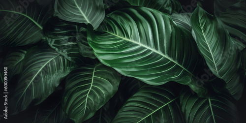 Wallpaper Mural Natural green tropical leaf Texture background Torontodigital.ca