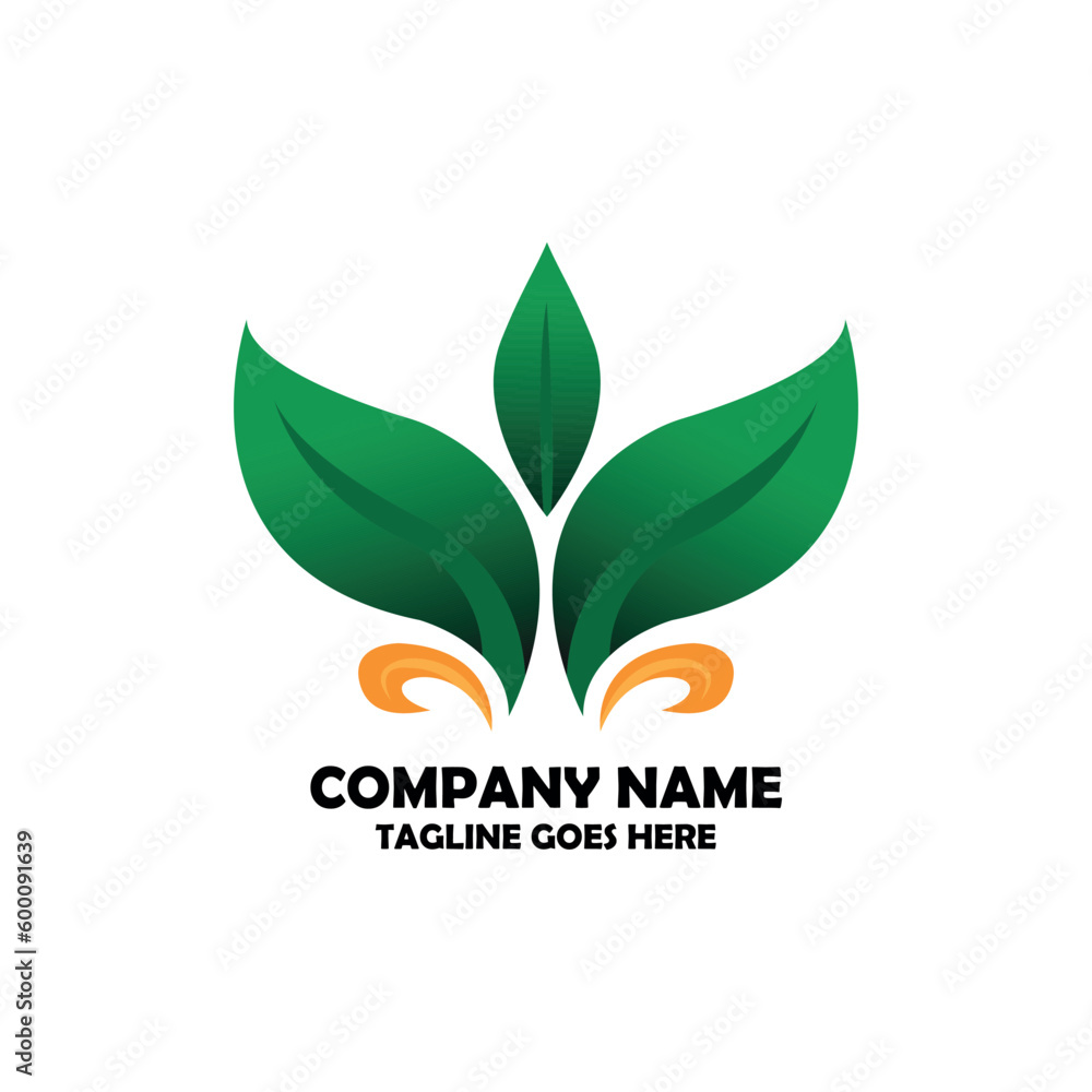 eco friendly logo. abstract green leaf logo vector eco friendly logo. abstract green leaf logo vector
