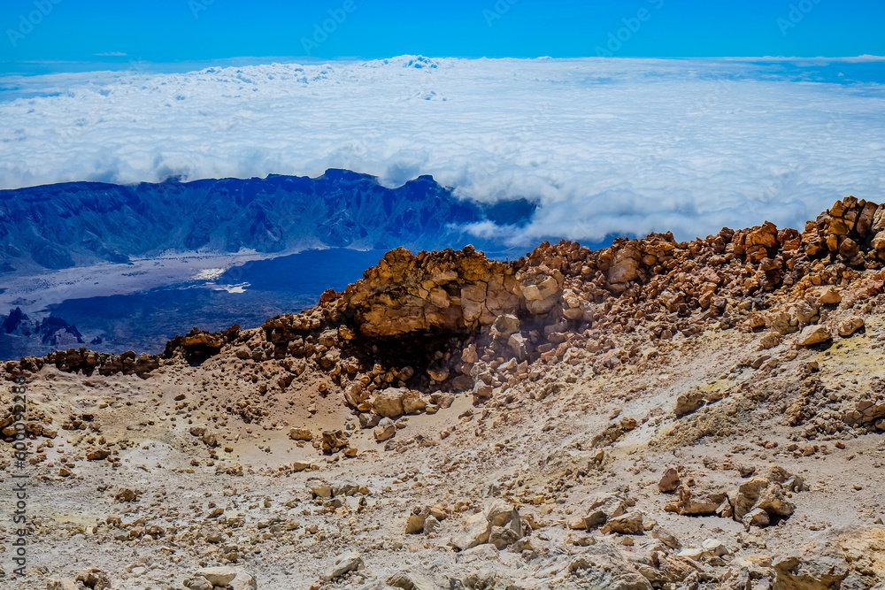 Volcanic landscape in island