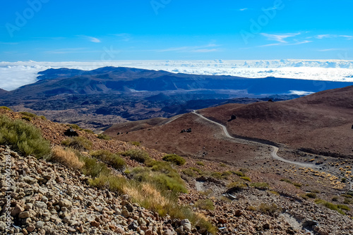 Landscape with sky on Teneriffa mountains